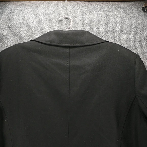 Talbots Women's Blazer Jacket Black Actual 52x25.5 Stretch Wool Blend 2-Button - Picture 8 of 14